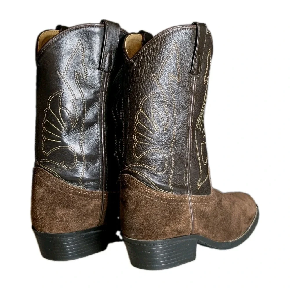Masterson Boot Company Suede Leather Western Cowboy Boots Youth SZ 6 Women SZ 7